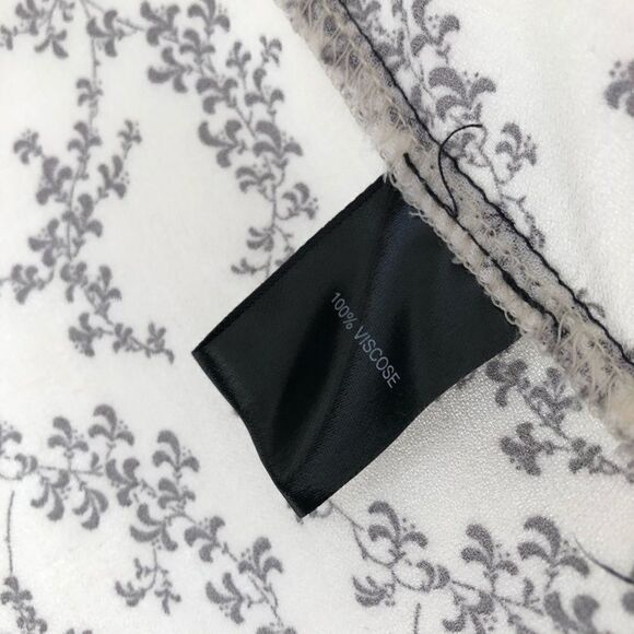 Peruvian Connection Cream Brown Floral Button Top - Picture 6 of 7